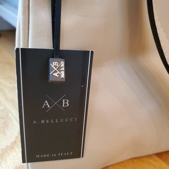 NWT A Bellucci Italy Lt Camel Nappa Leather Purse - Picture 5 of 8